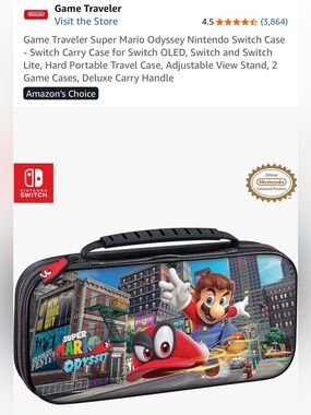 Game Traveler Super Mario Odyssey Nintendo Switch Case